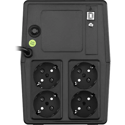 ИБП FSP iFP-1000, 1000ВА/600Вт, LCD, Schukox4. 230V/50Hz, w/o RJ45, w/USB, Black, 12V/7Ahx2, CIS - фото 3