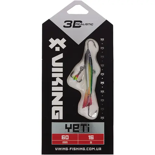 Балансир Viking Fishing Yeti Ice Jig 60mm 16.0g #2 Green Glam - фото 2