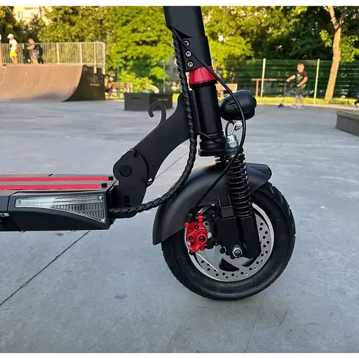 Электросамокат с сиденьем Kugoo M4 (600W, 48V,11Ah) Черно-Красный - фото 2