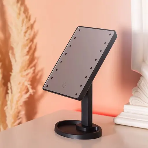 Косметичне дзеркало з LED-підсвіткою 16 світлодіодів, чорний Yiwu HP-10-3AB - фото 3