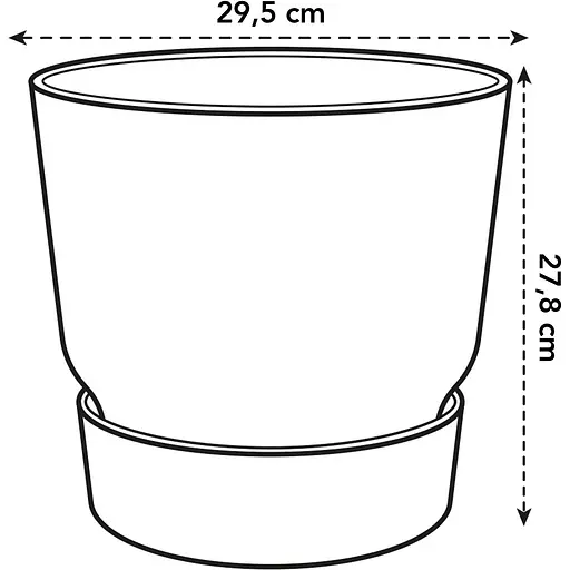 Горшок Elho greenville round 30 см сливовый (552206) - фото 3