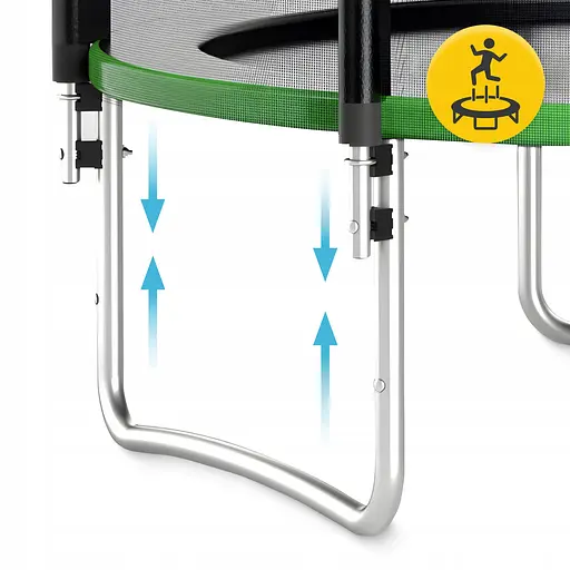 Батут с наружной сеткой 4FIZJO Classic 10FT 312 см Black/Green (P-5907739314130) - фото 9