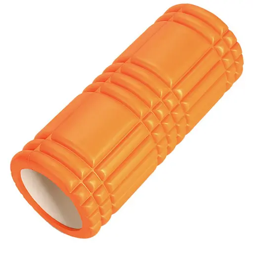 Массажный ролик EasyFit Grid Roller 33 см v.1.0 Оранжевый (EF-2019-O) - фото 1