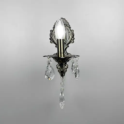 Бронзовое бра с хрустальными подвесами Line F 11549/1 - фото 2