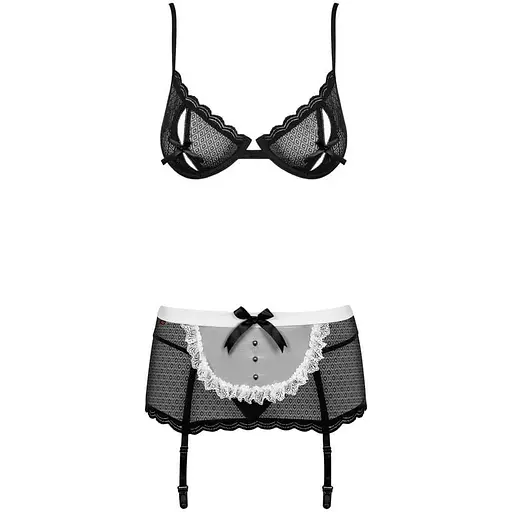 Еротичний костюм покоївки Obsessive Maidme Set 5pcs L/XL - фото 5