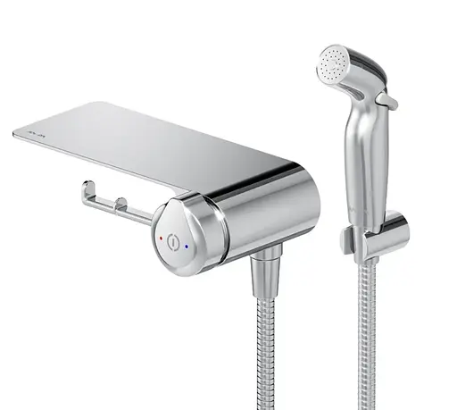 Гігієнічний душ Am.Pm X-Joy із змішувачем та полицею, хром F0H85A800 - фото 1