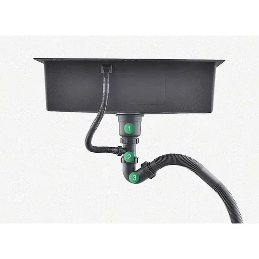 Мийка для кухні Nett NBS-5747 чорна накладна декорована з PVD покриттям - фото 4