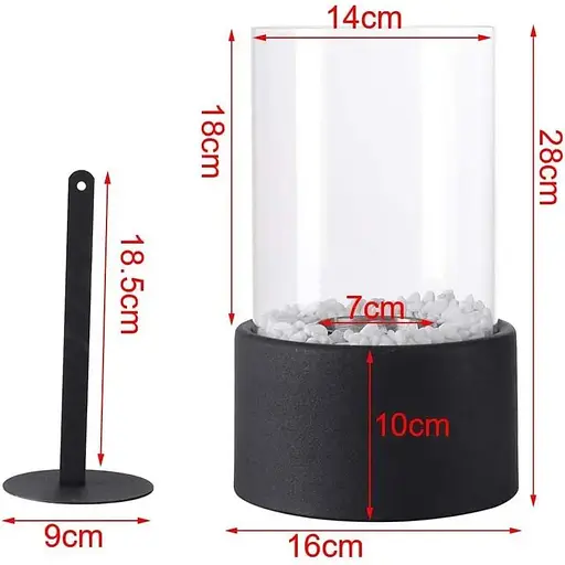 Біокамін настільний обігрівач, декоративний світильник переносний - фото 3