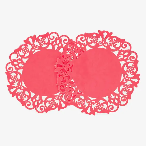 Підставка мереживна силіконова під гаряче килимок для чашки банки 15 см (комплект з 2 шт.), Kitchen Master Червоний 85116 - фото 2