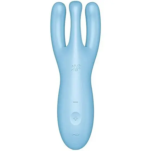 Вібратор для клітора Satisfyer Threesome 4 14 см блакитний