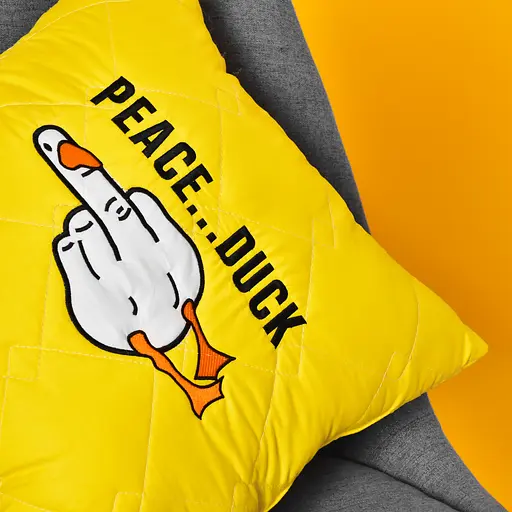 Подушка декоративна Ideia Peace... Duck бойовий гус 40х40 см (8-35750*001) - фото 6