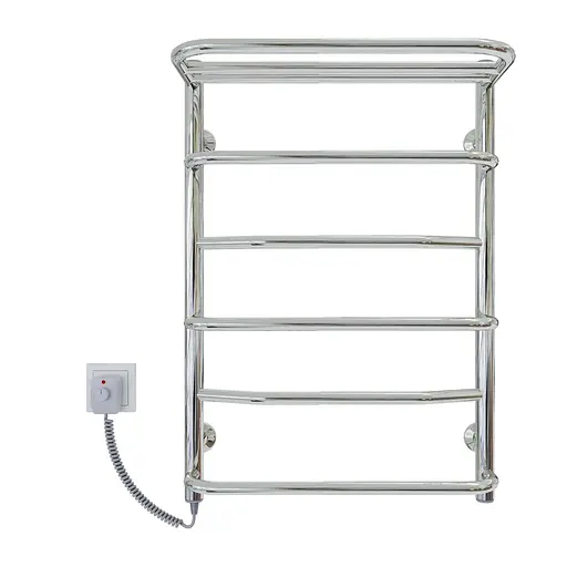 Электрический полотенцесушитель Kosser Лотос 700x500/6 ЕL рег. ДЛ01EL, Хром, Левое - фото 2