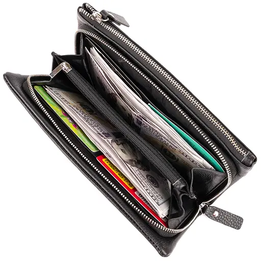 Женский кожаный кошелек-клатч ST Leather 20.8х10х2 см acs0015268 - фото 5