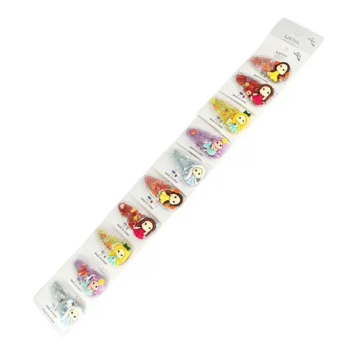 Зажим-хлопушка для волос "Принцессы" La-beauty 0109-100, 10 штук - фото 1