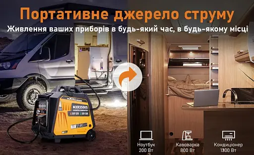 Генератор инверторный газ/бензин MaXpeedingRods 3.5 кВт, Електричний старт/Дистанційний старт/Ручний запуск MXR3500s - фото 10