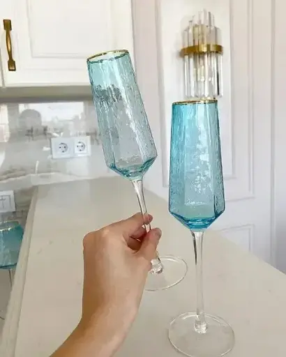 Келих для шампанського Olens Бірюза 180 мл GXF01A-B - фото 3