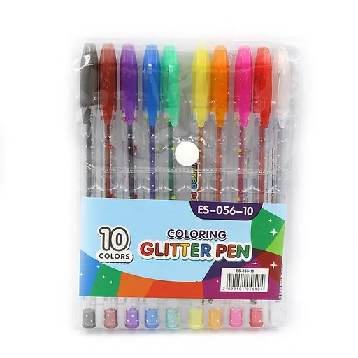 Набор гелевых ручек Glitter Pen, 10 шт., PVC
