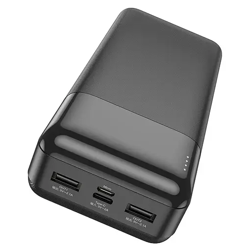 Універсальна мобільна батарея Power Bank Hoco J72B 30000 mAh (Чорний) - фото 4
