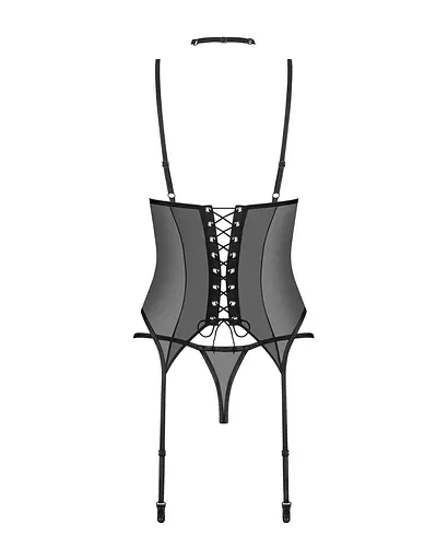 Корсет Obsessive Donarella M/L (чорний) - фото 12