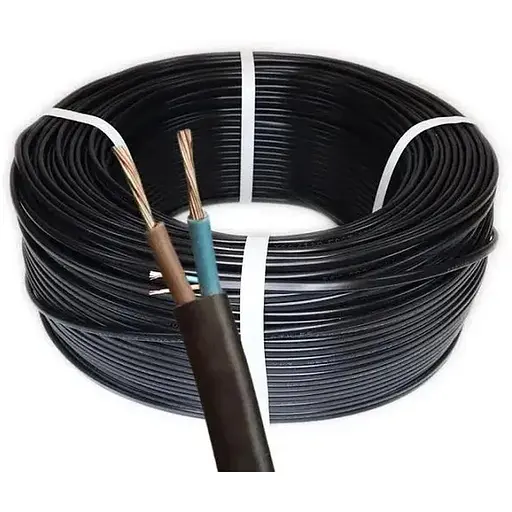 Кабель ШВВП 2х0,75 Черный бухта 100 метров цена за бухту