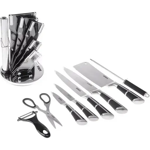 Набор ножей с подставкой 9 предметов Black (NS19SETKN) - фото 3