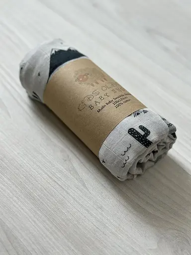 Муслинова дуже якісна пелюшка OldBro Kids Blue Rest 100x120 см - фото 3