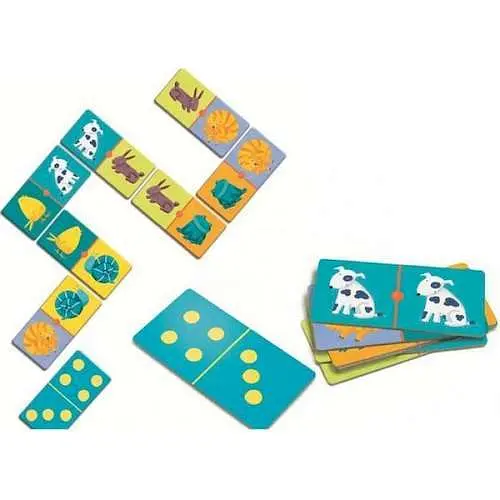 Настольная игра Djeco Детское домино. Цвета животных (Domino Colours, 28 pcs) (DJ08111) - фото 2