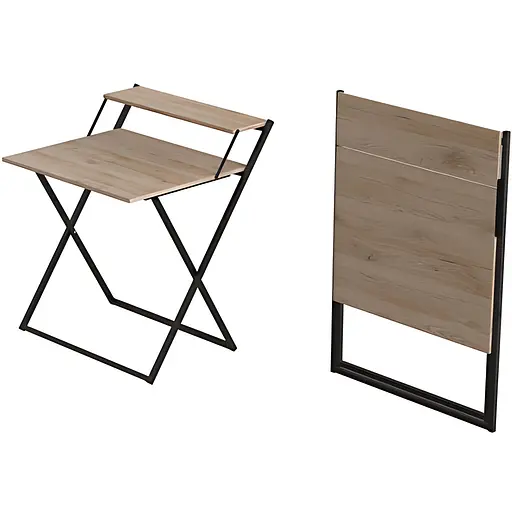 Стіл трансформер Компакт 4 750x790x720 Чорний метал ДСП Дуб Сан-Марино 16 мм FRD-104691