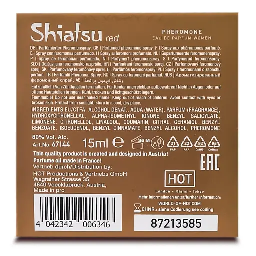 Духи жіночі з феромонами Hot Shiatsu Pheromone Fragrance Women Red 15 мл - фото 5