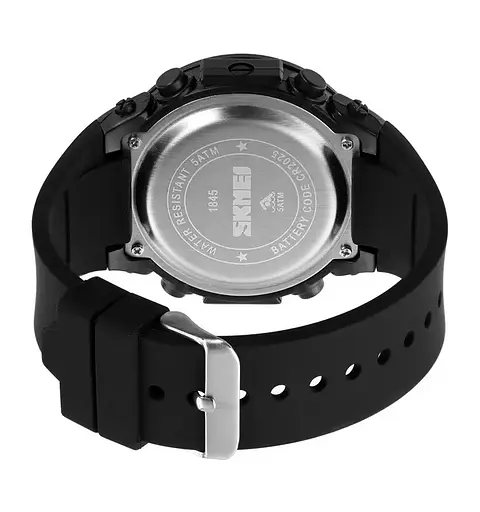 Чоловічий наручний годинник Skmei 1845 (Чорний) - фото 6