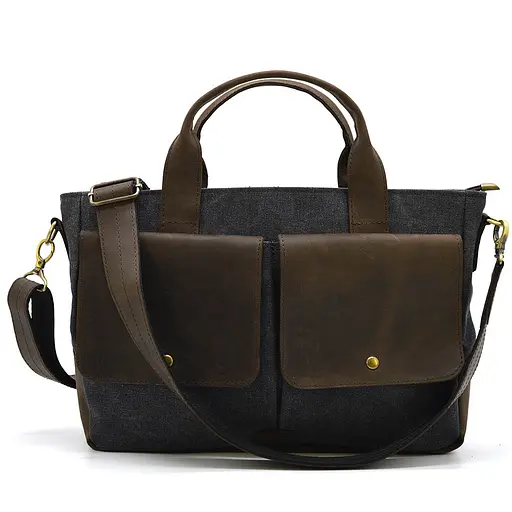 Кожаная мужская сумка TARWA 36х27х10 см sum0026084 - фото 3