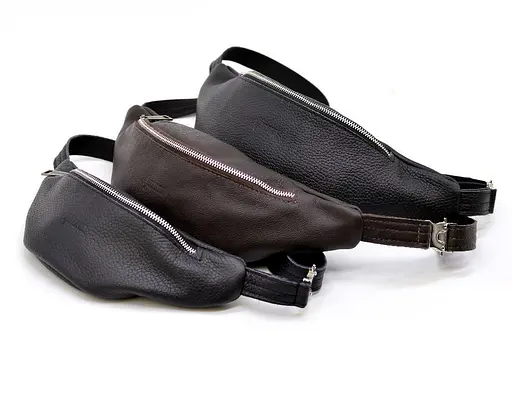 Кожаная мужская сумка на пояс TARWA 11х28х6 см sum0025981 - фото 19