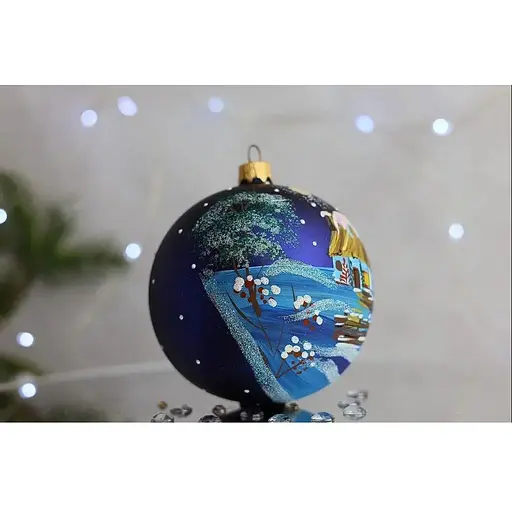 Ялинкова прикраса Санта Шоп Зимова хата скло (4820001112764) - фото 2