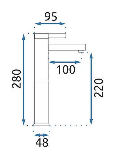 Смеситель для умывальника Rea Polo высокий black/gold REA-B9978 Черный - фото 4