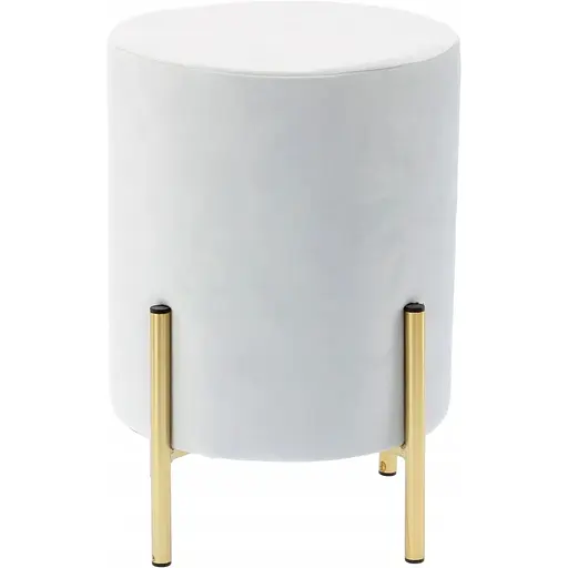 Пуф Chomik Tucci велюровый на ножках белый - фото 2