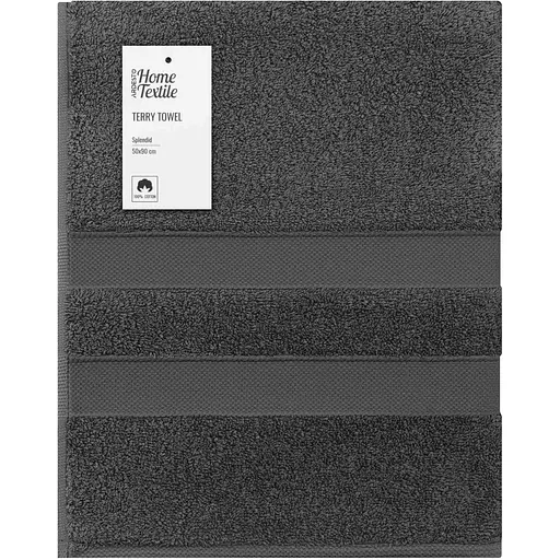 Полотенце махровое Ardesto Splendid 50х90 см 100% хлопок темно-серое (ART2350DG)  - фото 1