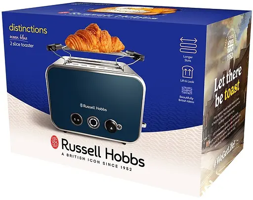 Тостер Russell Hobbs 26431-56 Distinctions 2-Slice синій - фото 8