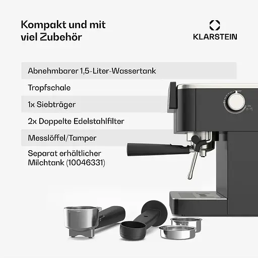 Кофеварка Klarstein SteelPresso Touch (10046502) - фото 2