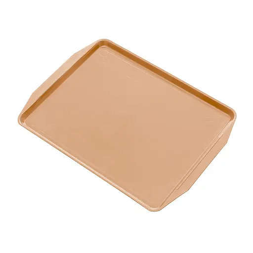 Прямоугольный поднос с ручками 48.5 x 35.5 см полипропилен, Полімет Бежевый 86272 - фото 1