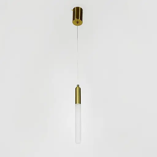 Світильник із підвісною матовою паличкою у латунному корпусі 30х3 см | Арт. A271-30*300 AB | Line F - фото 5