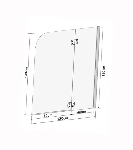 Шторка для ванны Eger 599-120CH/R - фото 2