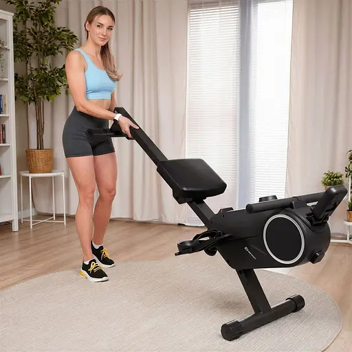 Гребний тренажер Hop-Sport Creek магнітний HS-055R чорний - фото 10