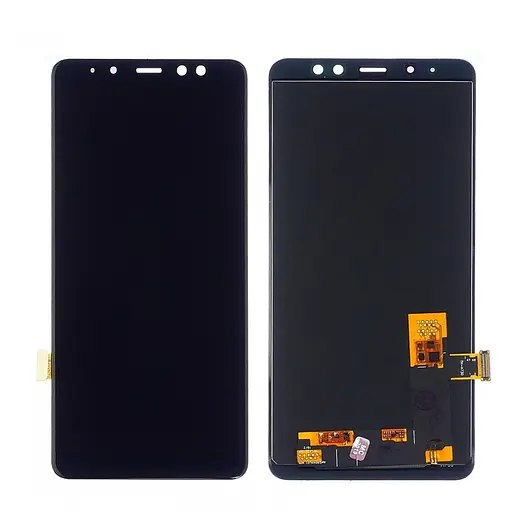 Дисплей для Samsung A750 Galaxy A7 2018 с черным тачскрином с регулируемой подсветкой - фото 1