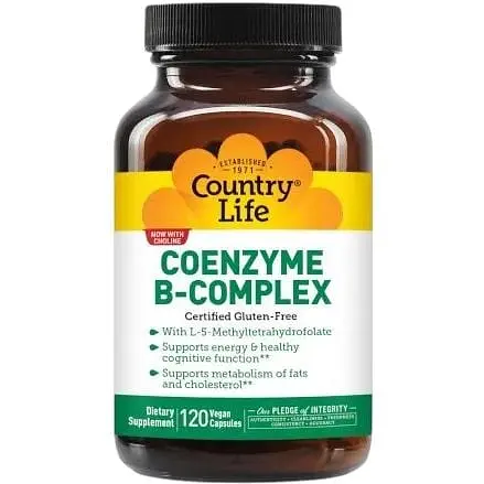 Вітаміни та мінерали Country Life Coenzyme B-Complex, 120 вегакапсул