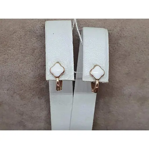 Золоті сережки Родинні коштовності з емаллю. 1720556-1Б - фото 4