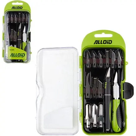 Ніж-скальпель Alloid Building Tools для вирізання зі зміннимилезами сталь SK5 (NA-0695) - фото 1