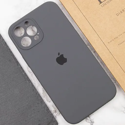 Чехол Epik Silicone Case Full Camera Protective (AA) для Apple iPhone 12 Pro (6.1) Серый/Dark Gray - фото 5