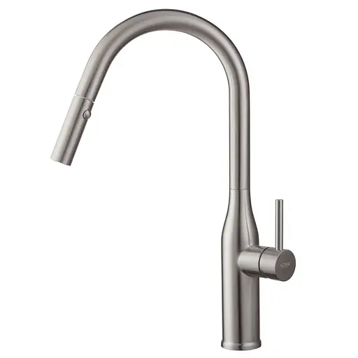 Змішувач для кухні з висувним виливом Koer KI-70004-02 KR3385 Нержавіюча сталь - фото 1