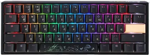 Клавіатура Ducky One 3 Mini Cherry MX Red RGB Black UA (DKON2161ST-RUAPXCLAWSC1) - фото 1