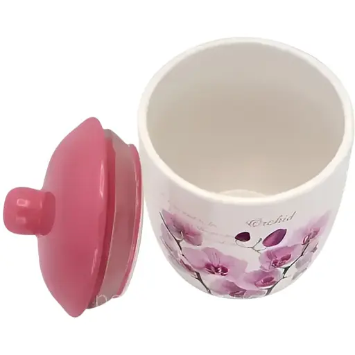 Цукорниця керамічна Interos Орхідея рожева 520 мл (000014778) - фото 2